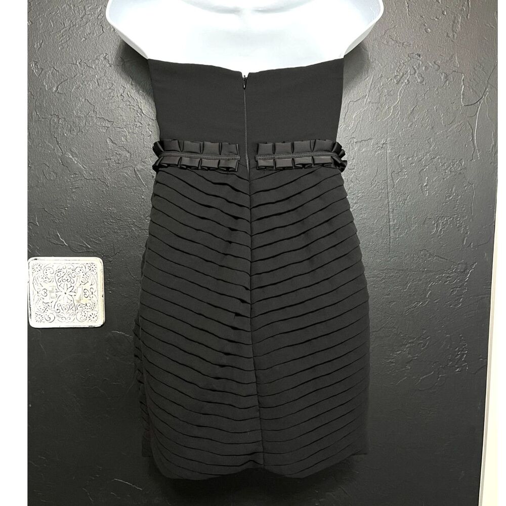 BCBGeneration Strapless Pleated Bubble-Hem Cocktail Dress | Size 0 - Picture 4 of 13